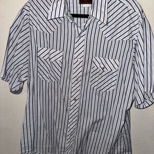 Men's Striped Button-Up Shirt